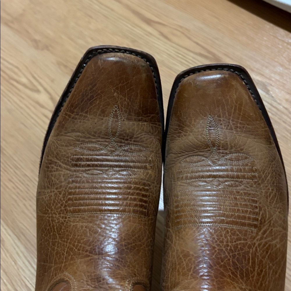 Nocona Boots Brown Leather Cowboy Boots - Picture 12 of 13